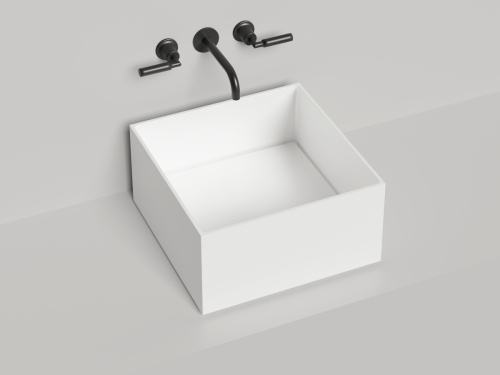 Раковина из искусственного камня S-Stone Salini ARMONIA 130522MF 50х50 накладная цвет белый